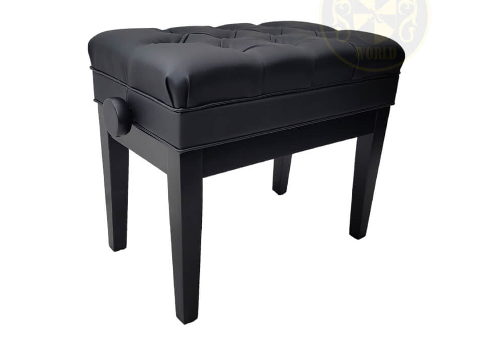 Minuet Ebony Satin Adjustable Piano Bench