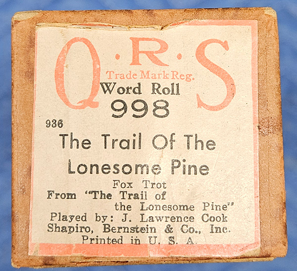 QRS The Trail of the Lonesome Pine